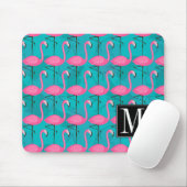Helles Flamingo-Muster | addieren Ihre Initiale Mousepad (Mit Mouse)