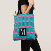 Helles Flamingo-Muster | addieren Ihre Initiale Tasche (Von Nahem)
