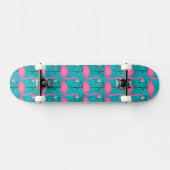 Helles Flamingo-Muster Skateboard (Horizontal)