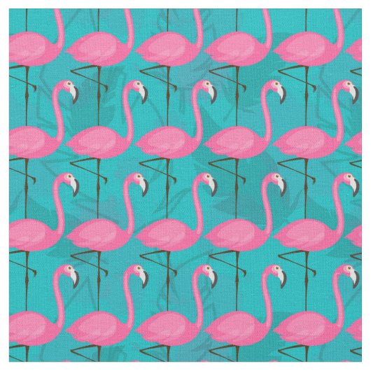 Helles Flamingo-Muster Stoff (Nahaufnahme)
