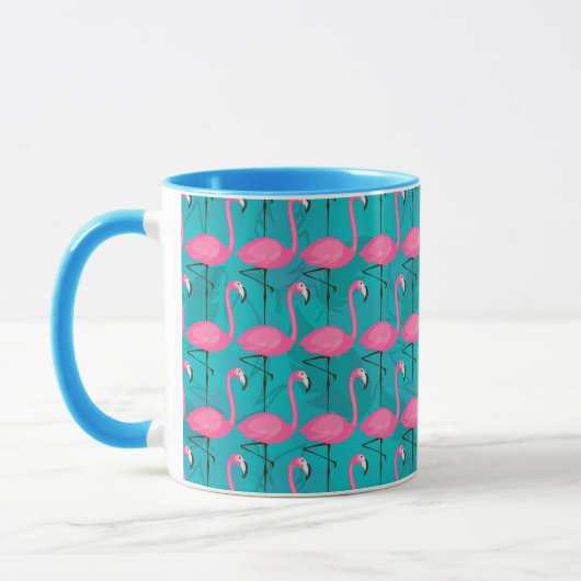 Helles Flamingo-Muster Tasse (Links)