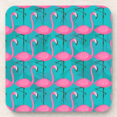 Helles Flamingo-Muster Untersetzer (Vorderseite)