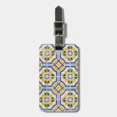 Helles Fliesenmuster, Portugal Gepäckanhänger (Vorderseite vertikal)