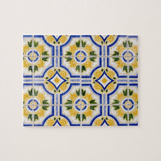 Helles Fliesenmuster, Portugal Puzzle (Horizontal)
