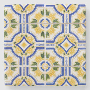 Helles Fliesenmuster, Portugal Steinuntersetzer