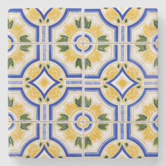 Helles Fliesenmuster, Portugal Steinuntersetzer (Vorderseite)