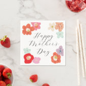 Helles florales Happy Mother's Day Brunch Party Serviette (Beispiel)