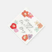 Helles florales Happy Mother's Day Brunch Party Serviette (Ecke)