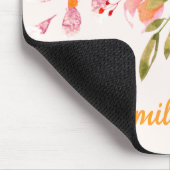 Helles florales romantisches Individuelle Name Mousepad (Ecke)