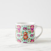Helles, florales Vintage-Muster Espressotasse (Rechts)