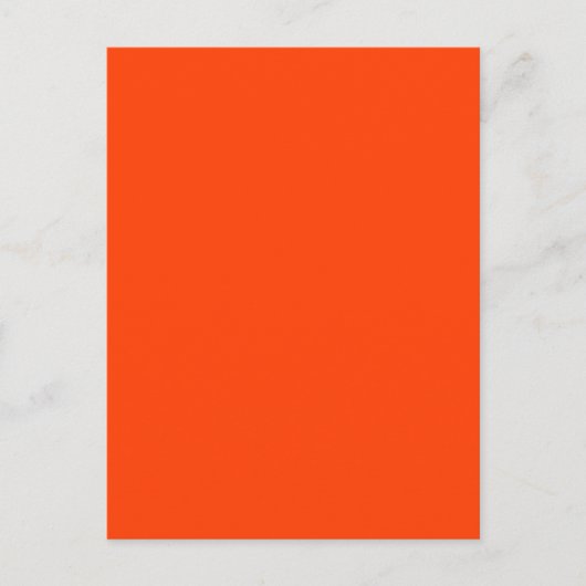 Helles Fluorescent Orange Neon Postkarte (Vorderseite)