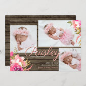 Helles Foto Einladung (Vorne/Hinten)