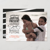 Helles Foto Feiertagskarte (Vorne/Hinten)