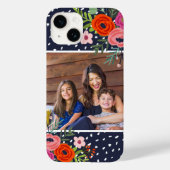 Helles Foto für Blüten und Punkte Case-Mate iPhone Hülle (Rückseite)