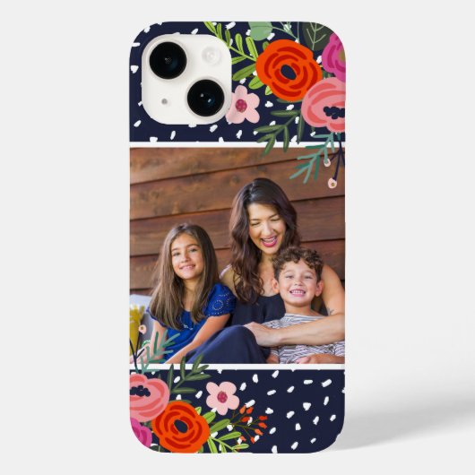 Helles Foto für Blüten und Punkte Case-Mate iPhone Hülle (Rückseite)