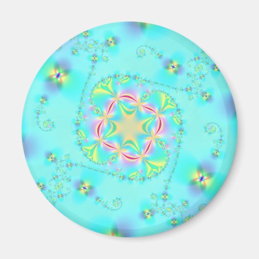 Helles Fraktal Art Magnet (Vorne)