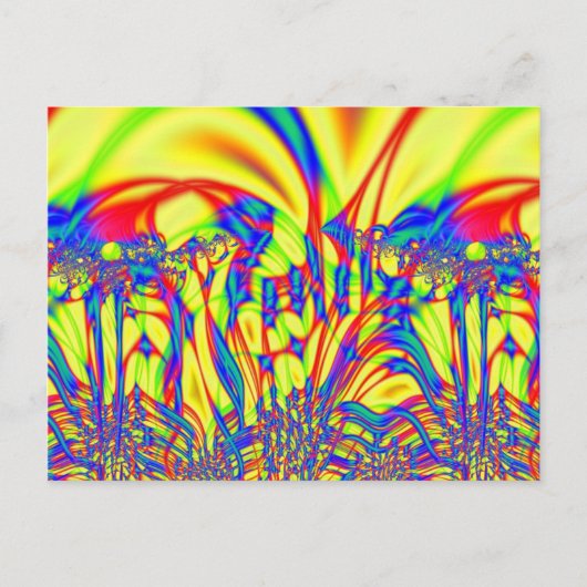 Helles Fraktal Art Postkarte (Vorderseite)