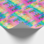 Helles Fraktal Krawatte Dye Crystal Snowflake Weih Geschenkpapier (Ecke)