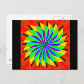 Helles Fraktal Postkarte (Vorne/Hinten)