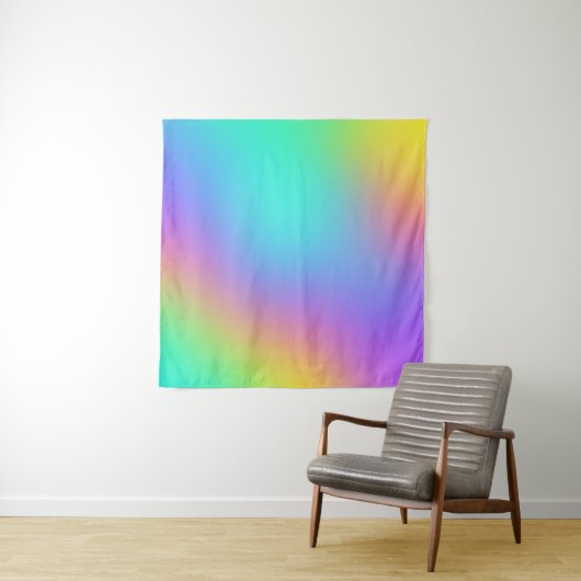 Helles Freeform Rainbow Gradient Tapestory Wandteppich (Beispiel)