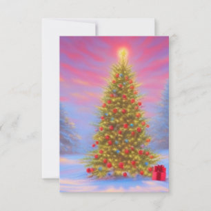 Helles, fröhliches Weihnachtsvormittagsdesign Dankeskarte
