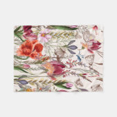 Helles Frühlingsfeld. Romantisches Muster Fleecedecke (Vorderseite (Horizontal))