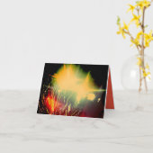 Helles Funken-Feuerwerke notecard Karte (Gelbe Blume)