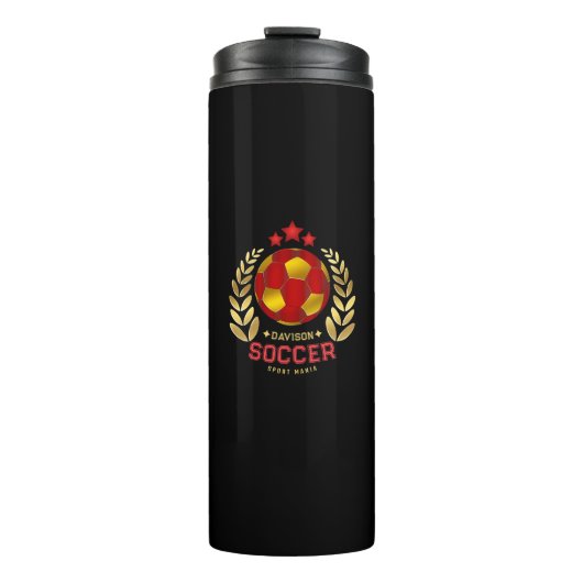 Helles Fußball-Logo Personalisiertes Design Thermosbecher (Vorderseite)