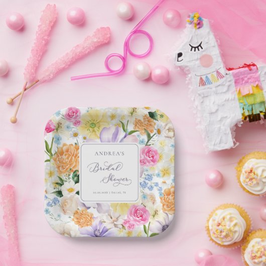 Helles Garden Bloral Summer Brautparty Pappteller (Party)