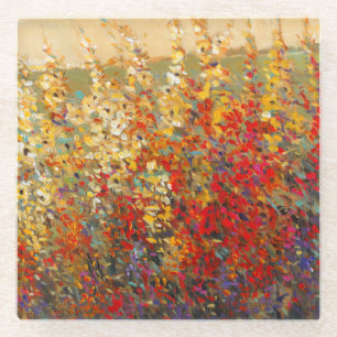 Helles Garten-Wandgemälde der Frühlings-Wildblum Glasuntersetzer