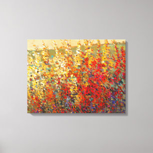 Helles Garten-Wandgemälde der Frühlings-Wildblumen Leinwanddruck