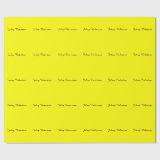 Helles Gelb Einfach Elegant Professionell Modern Geschenkpapier (Flach)