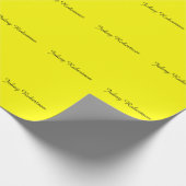 Helles Gelb Einfach Elegant Professionell Modern Geschenkpapier (Ecke)