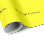 Helles Gelb Einfach Elegant Professionell Modern Geschenkpapier (Rolleneckpunkt)