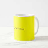 Helles Gelb Einfach Elegant Professionell Modern Kaffeetasse (VorderseiteRechts)