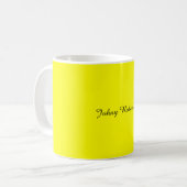 Helles Gelb Einfach Elegant Professionell Modern Kaffeetasse (Vorderseite Links)