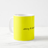 Helles Gelb Einfach Elegant Professionell Modern Kaffeetasse (Vorderseite Links)