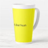 Helles Gelb Einfach Elegant Professionell Modern Milchtasse (Rechte Ecke)