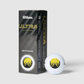 Helles Gelb FLAMES gemusterter Golfball - einzigar (Verpackungen)