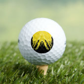 Helles Gelb FLAMES gemusterter Golfball - einzigar (Insitu T-Shirt)