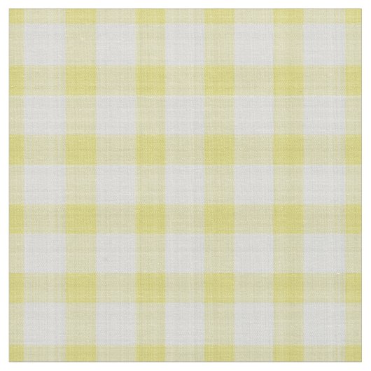 Helles Gelb kariert Gingham Stoff (Nahaufnahme)