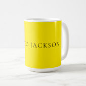 Helles Gelb Minimalistisches Einfaches Modernes Äs Kaffeetasse (VorderseiteRechts)