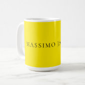 Helles Gelb Minimalistisches Einfaches Modernes Äs Kaffeetasse (Vorderseite Links)