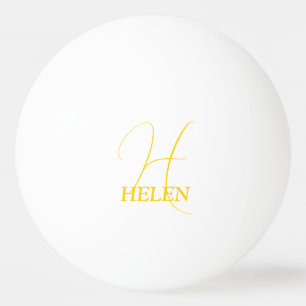 Helles Gelb Monogrammiert Tischtennisball
