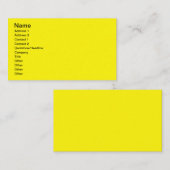 Helles Gelb Visitenkarte (Vorne/Hinten)