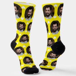 Helles, gelbes Foto von Boyfriend For Girlfriend Socken