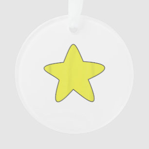 Helles Gelbes Sternenbauch-Shirt, abgenutztes Gold Ornament