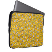 Helles gelbes überlappendes Blumenmuster Laptopschutzhülle (Vorne Rechts)