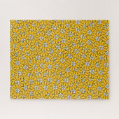 Helles gelbes überlappendes Blumenmuster Puzzle (Horizontal)