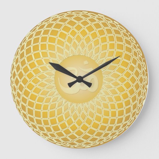 Helles Gelbfarben-Symbol Große Wanduhr (Vorderseite)